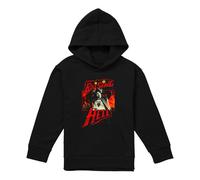 Cotton Soul Stranger Things Eddie Munson Raising Hell Youth Kids Jungen/Mädchen Pull-Over Hoodie, Schwarz, Schwarz , 12-13 Years