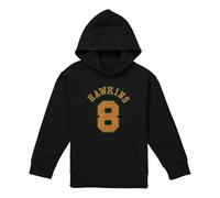 Cotton Soul Stranger Things Hawkins No 8 Youth Kids Jungen/Mädchen Pull-Over Hoodie, Athletic Heather, Athletic Heather, 12-13 Years