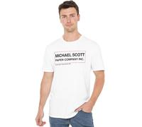 Cotton Soul The Office Michael Scott Paper Co Herren-T-Shirt, Weiß, White, S