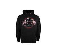 Cotton Soul Top Gun Logo Herren-Kapuzenpullover, Marineblau, Schwarz - Pink Floyd Emblem, XL