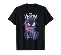 Cotton Soul Venom Grin Darks T-Shirt - Herren, Damen, Unisex Kinder - Schwarz - Kurzarm - Comic-Casual - V-Ausschnitt - 100% Polyester - EU Size S (42-54)