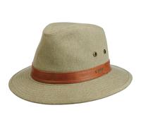Stetson Cotton Traveller Outdoorhut - Zeitloser Hut aus Baumwolle - Lässiger Stil - Unifarben mit Metallösen - Komfortabel für Herren - Ganzjährig helloliv XXL (62-63 cm)