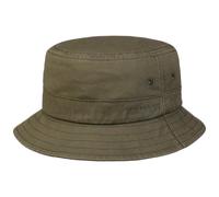 Stetson Cotton Twill Bucket Hut mit UV-Schutz Stoffhut Baumwollhut Fischerhut Anglerhut Damen/Herren - Frühling-Sommer - L (58-59 cm) Oliv