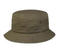 Stetson Organic Cotton Hut mit UV-Schutz Damen Herren 100% Bio-Baumwolle Knitterfrei Nachhaltig Bucket Hat Packable Anglerhut Frühjahr Sommer Oliv M (56-57 cm)