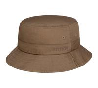 Stetson Organic Cotton Hut mit UV-Schutz Damen Herren 100% Bio-Baumwolle Knitterfrei Nachhaltig Bucket Hat Packable Anglerhut Frühjahr Sommer Taupe L (58-59 cm)