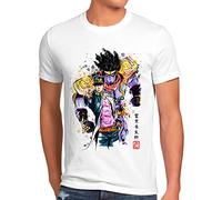 CottonCloud Adventure Watercolor Herren T-Shirt Bizarre Anime Japan Manga Jojos, Größe:M