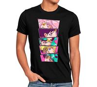 CottonCloud Pretty Sailor Bunch Herren T-Shirt Moon Anime Manga Cosplay Crystal, Größe:L
