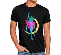 CottonCloud Sailor Transformation Herren T-Shirt Moon Anime Manga Cosplay Crystal, Größe:5XL