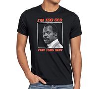 CottonCloud This Shit Herren T-Shirt Danny Glover Too Old, Größe:L, Farbe:Schwarz