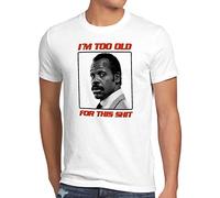 CottonCloud This Shit Herren T-Shirt Danny Glover Too Old, Größe:M, Farbe:Weiß