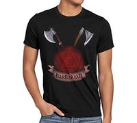 CottonCloud Würfel Barbarian Herren T-Shirt Dungeon Tabletop Dragons d20, Größe:XL