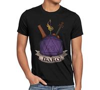 CottonCloud Würfel Bard Herren T-Shirt Dungeon Tabletop Dragons d20, Größe:XL