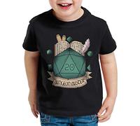 CottonCloud Würfel Dungeon Master T-Shirt für Kinder Tabletop Dragons d20, Größe:104