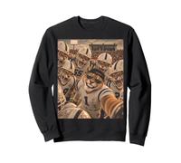 Cougar Players Huddle Vintage Cool School College QB Maskottchen Sweatshirt