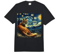 Cougar Starry Night Puma Berglöwe Comfort Colors Adult Heavyweight T-Shirt