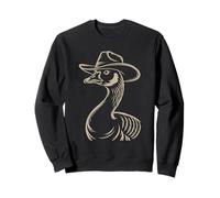 Country Funny Goose Cowboy Hut Rodeo Cowgirl Western Duck Sweatshirt