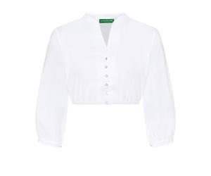 Country Line Dirndlbluse mit 3/4-Arm Weiß (Größe: 36) 36 weiß