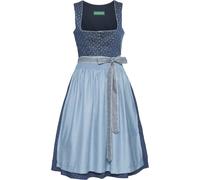 Country Line Midi Dirndl mit Stretch-Mieder Rauchblau/Blau (Größe: 48) 48 blau