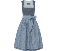 Country Line Midi Dirndl Rauchblau/Hellblau (Größe: 48) 48 blau