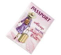 Couple Passport Cover Set - Printed Travel Document Wallet With Card Slot | Boarding Pass Organizer Case For Family Travels Accessories | Ideal For Women Men Kids International Airport Holiday