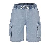 Coupons-Amazon-Angebote Baggy Kurze Jeans Herren Shorts Sommer Stretch Kurz Baggy Jeans Herrenhosen Kurz Jeansshorts Freizeithose Jeanshose Kurze Hosen Männer Denim Bermuda Shorts mit 4 Taschen