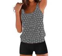 Coupons-Amazon-Angebote Sommer Tankini Set Badeanzug Damen Bauchweg Bademode in großen Größen Tankini-Top mit Badeshorts Eleganter Badeanzug Große Größen Push-Up Sexy Top Tankinis für Damen