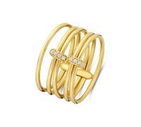 Cour d'Honneur Adora Ring, 50, Gold Gold Zirkonia, Zirkonia