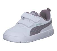 PUMA Courtflex V3 Dotty Sneakers Toddlers, Schuhe, Weiß/Plum Jam/Light Moss, 20 White