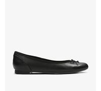 Clarks Damen Couture Bloom Ballet Flat, Black Leather, 41.5 EU