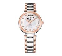 COVER COA8.03 Lady Diamond Open Heart Bicolor Rose Automatik Damenuhr mit Edelstahlband Saphirglas
