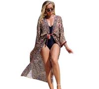 Cover Up Kimono Strand Kimono Cardigan Strandkleid Damen Lang Lange Strandkleider Damen Sommer Bikini Swim Cover Ups Große Größen Kleid Strand Beachwear Women Strand-Kleid Badeanzug Bohemian Langes