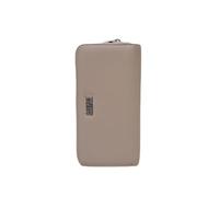 COVERI COLLECTION Damengeldbörse aus farbigem Kunstleder praktisch funktional Geldbörse Geld Karten und Dokumente Logo aus Metall Art. 05-3 Größe 15,5 x 9,5 cm, Nude/Beige, 15,5 X 9,5, Klassisch