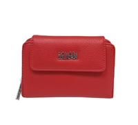 COVERI COLLECTION Damengeldbörse aus farbigem Kunstleder, praktisch, funktional, Geldbörse, Geld, Karten und Dokumente, Logo aus Metall, Maße 14 x 9 x 2 cm Art. 05-7, rot, 14X9X2, Zeitgenössisch