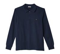 Coveri Herren-Poloshirt, langärmelig, warm, Baumwolle, gefüttert, Winter, M, L, XL, XXL, 3XL, blau, XL