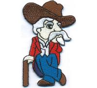 COWBOY Aufnäher Biker Patch zum annähen/aufbügeln | Kinder Jeans Flicken | Motorrad Aufkleber Sticker für alle Stoffe & Leder | Bügelflicken Applikation | 70x40mm