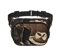 Cowboy-Gürteltasche für Damen, wasserdicht, verstellbar, modisch, lässig, Crossbody-Tasche, Bauchtasche für Laufen, Workout, Wandern, Reisen, Schwarz, Einheitsgröße, Schwarz , Einheitsgröße
