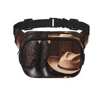 Cowboy-Gürteltasche für Damen, wasserdicht, verstellbar, modisch, lässig, Crossbody-Tasche, Bauchtasche für Laufen, Workout, Wandern, Reisen, Schwarz, Einheitsgröße, Schwarz , Einheitsgröße