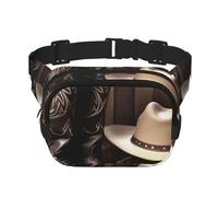 Cowboy-Gürteltasche für Damen, wasserdicht, verstellbar, modisch, lässig, Crossbody-Tasche, Bauchtasche für Laufen, Workout, Wandern, Reisen, Schwarz, Einheitsgröße, Schwarz , Einheitsgröße