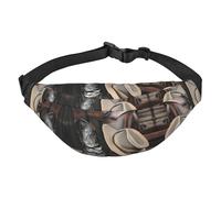 Cowboy-Gürteltasche mit schwarzem Hut und Westernstiefeln, geeignet für Sport, Laufen, Radfahren, Reisen, Angeln, Jungen, große Hüfttasche