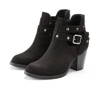 Cowboy Stiefelette LASCANA, Damen, Gr. 38, schwarz, Obermaterial: 100% Textilmaterial. Decksohle: 100% Lederimitat. Futter: 100% Lederimitat. Laufsohle: 100% Synthetik, unifarben, Schuhe Cowboy Stiefe