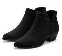 Cowboy Stiefelette LASCANA, Damen, Gr. 41, schwarz, Obermaterial: 100% Textilmaterial. Decksohle: 100% Lederimitat. Futter: 100% Textilmaterial. Laufsohle: 100% Synthetik, unifarben, Schuhe Stiefelett