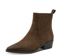 Cowboy Stiefelette MARCO TOZZI "AZARO", Damen, Gr. 39, braun (braun, cafe), Nubuklederimitat, used, Schuhe, Chelseaboots, Ankleboots im stylischen Used-Look (20530761-39) braun, cafe