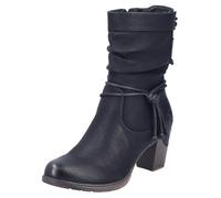 Cowboy Stiefelette RIEKER, Damen, Gr. 41, schwarz, Nubuklederimitat, unifarben, Schuhe, Westernstiefelette, Stiefelette mit Slouchy-Schaft (76505259-41) schwarz