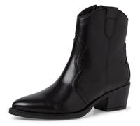 Cowboy Stiefelette TAMARIS, Damen, Gr. 36, schwarz, Leder, unifarben, Schuhe Cowboy-Stiefelette Cowboyboots Stiefelette, in spitzer Form (46115728-36) schwarz