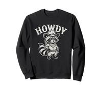 Cowboy Waschbär Lustig Western Country Wild West Rodeo Howdy Sweatshirt