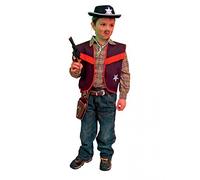 Cowboy-Weste Gr 140 schwarz/rot