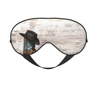 Cowboyhut und Stiefel, doppelseitige weiche Verdunkelungs-Augenmaske, Entspannung, Nulldruck, Nachtschlaf-Augenmaske