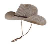 Cowboyhut Unisex Strohhut Westernhut Cowgirlhut Stroh Panamahüte Sommerhut Sonnenhut Piratenhut Strandhut Fischerhut für Damen Herren Erwachsener