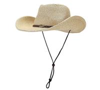 Cowboyhut Unisex Strohhut Westernhut Cowgirlhut Stroh Panamahüte Sommerhut Sonnenhut Piratenhut Strandhut Fischerhut für Damen Herren Erwachsener
