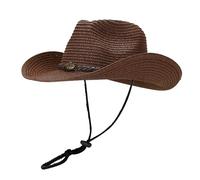 Cowboyhut Unisex Strohhut Westernhut Cowgirlhut Stroh Panamahüte Sommerhut Sonnenhut Piratenhut Strandhut Fischerhut für Damen Herren Erwachsener